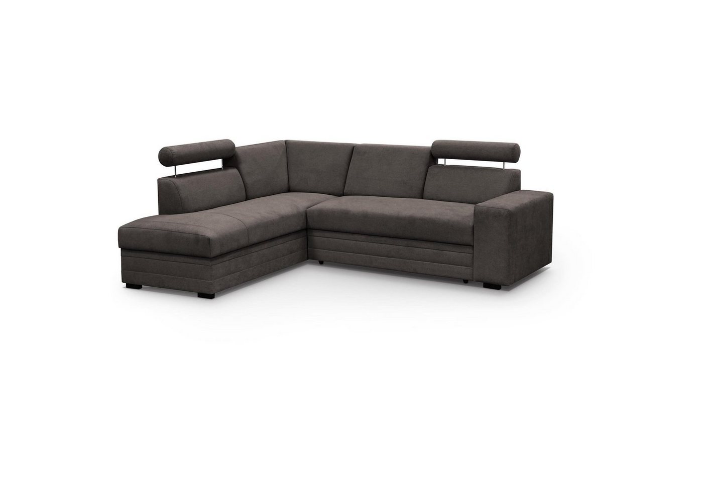 Beautysofa Ecksofa Roma, 250 cm breite L-Form Polsterecke, Schlaffunktion, Bettkasten, verstellbare Kopfstützen von Beautysofa