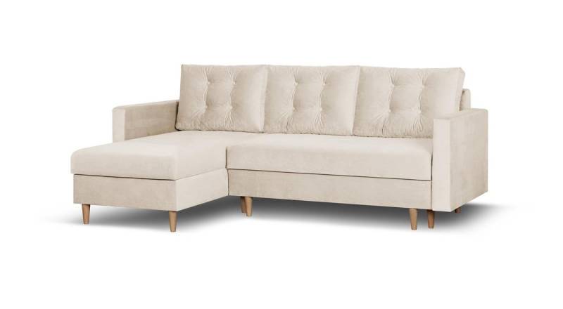 Beautysofa Ecksofa mit Schlaffunktion Sigurd L, Klassisches Design, Skandinavischer Stil, mit Bettkasten Beautysofa Ecksofa mit Schlaffunktion Sigurd L, Klassisches Design, Skandinavischer Stil, mit Bettkasten von Beautysofa