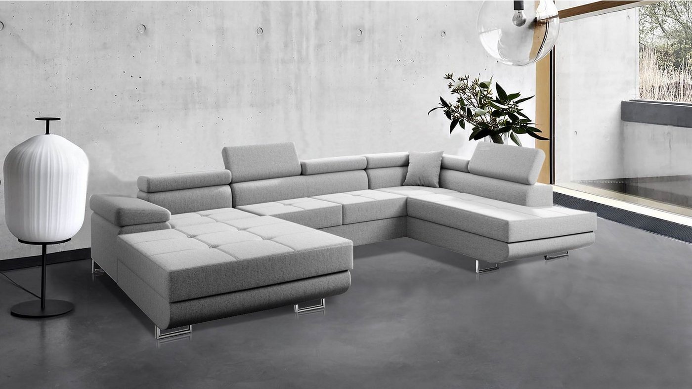 Beautysofa Ecksofa VILD U, U-Form Ecksofa im modernes Stil, Polstersofa, XXL Eckcouch für Wohnzimmer, mit Schlaffunktion + Bettkasten von Beautysofa