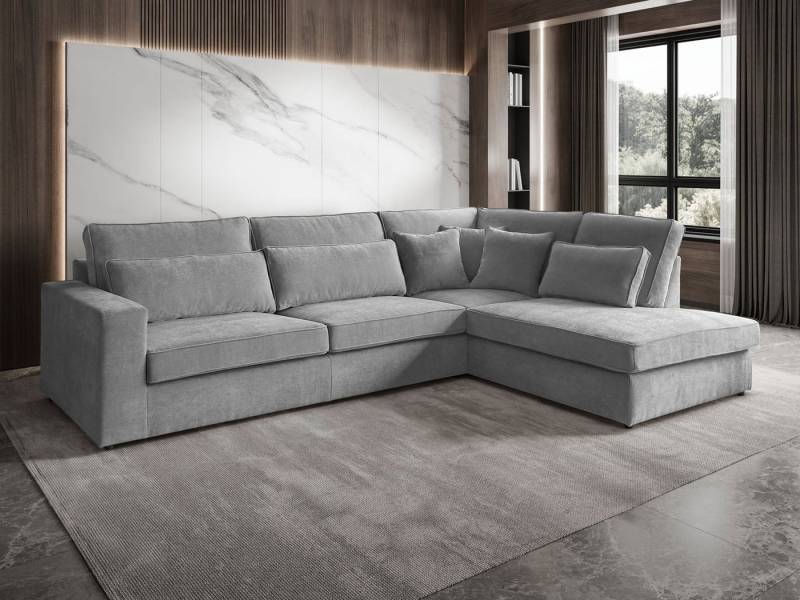 Beautysofa Ecksofa mit dekorativen Kissen PARMA, im modernes Design, klassische Polsterecke inklusive Wellenfedern von Beautysofa