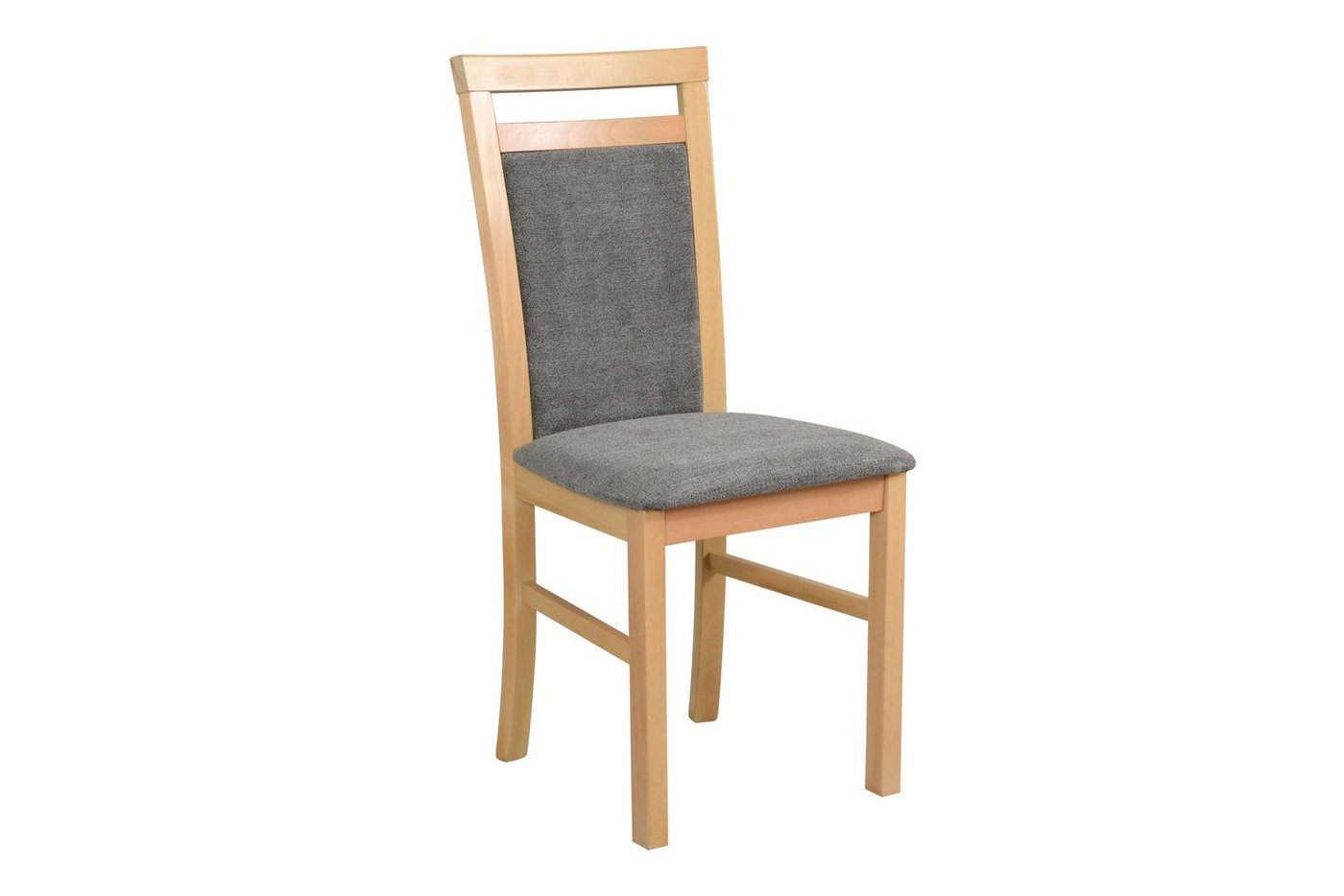 Beautysofa Esszimmerstuhl Bequemer gepolsterter Stuhl mit hoher Rückenlehne MILANO (4 St), Aus massivem Buchenholz von Beautysofa