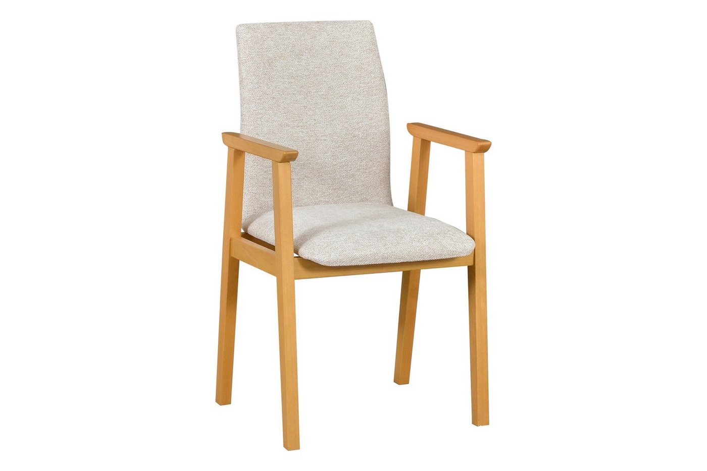 Beautysofa Esszimmerstuhl Moderner Stuhl / Sessel mit Armlehnen FARIM für das Esszimmer (2 St), Beine aus massivem Buchenholz von Beautysofa