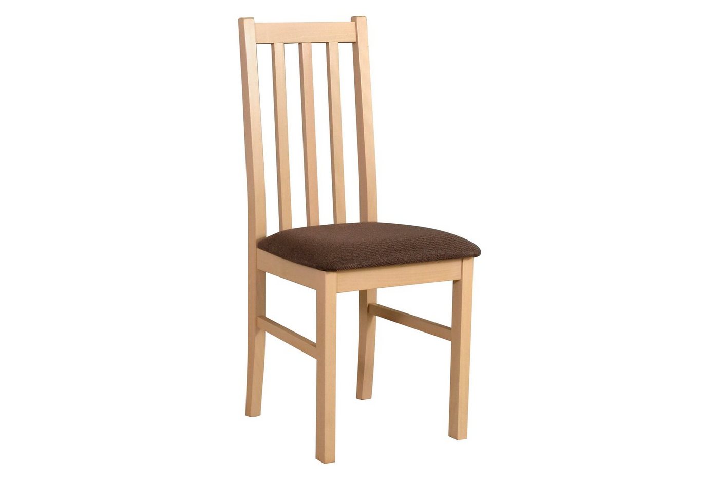 Beautysofa Esszimmerstuhl BOSS (2 Stk. pro Satz) aus Holz mit gepolstertem Sitz (6 St), Beine zur Auswahl: Schwarz, Weiß, Walnuss, Sonoma, Stirling, Grandson von Beautysofa