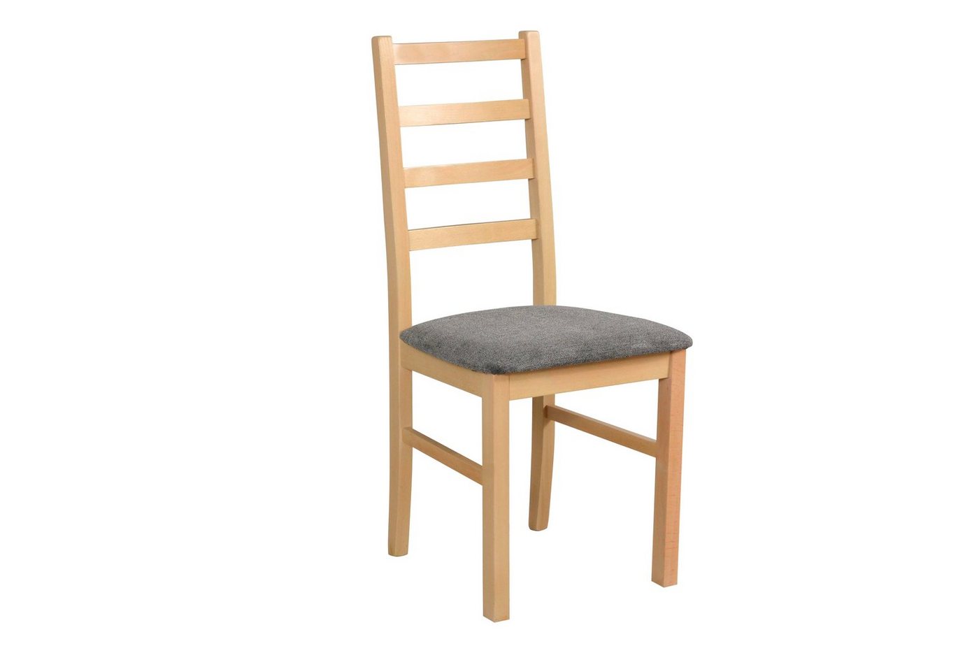 Beautysofa Esszimmerstuhl Stuhl Nilo VIII (2 Stk. pro Satz) aus Holz mit gepolstertem Sitz (6 St), füße:buche,sonoma,eiche grandson, stirling, schwarz, weiß von Beautysofa