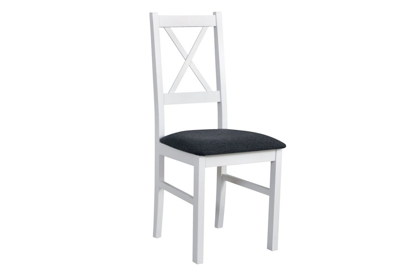 Beautysofa Esszimmerstuhl Stuhl Nilo X (2 Stk. pro Satz) aus Holz mit gepolstertem Sitz (2 St), Beine in: Buche, Sonoma, Stirling, Nussbaum, Schwarz und Weiß von Beautysofa
