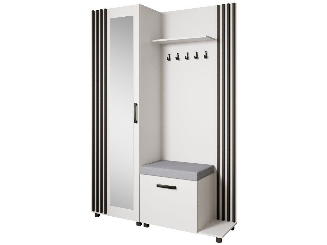 Beautysofa Garderoben-Set Livia – Design, Funktion und Ordnung in Perfektion, (Geräumiger Schuhschrank, mit praktischer Kleiderstange) von Beautysofa