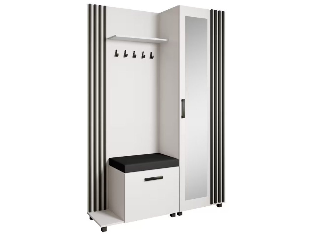 Beautysofa Garderoben-Set Livia – Design, Funktion und Ordnung in Perfektion, (Geräumiger Schuhschrank, mit praktischer Kleiderstange) von Beautysofa