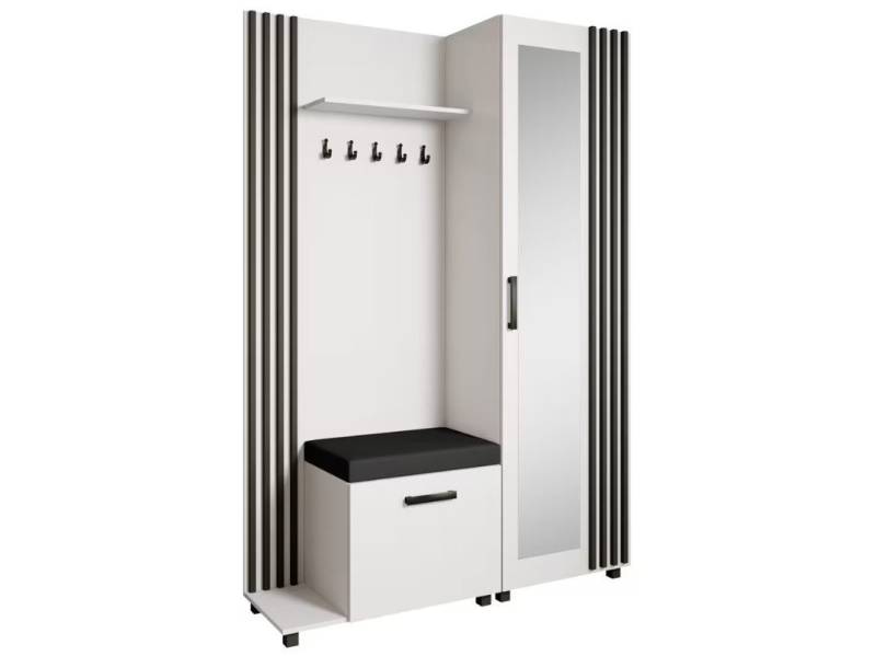 Beautysofa Garderoben-Set Livia – Design, Funktion und Ordnung in Perfektion, (Geräumiger Schuhschrank, mit praktischer Kleiderstange) von Beautysofa