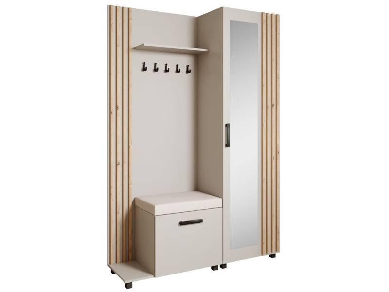 Beautysofa Garderoben-Set Livia – Design, Funktion und Ordnung in Perfektion, (Geräumiger Schuhschrank, mit praktischer Kleiderstange) von Beautysofa