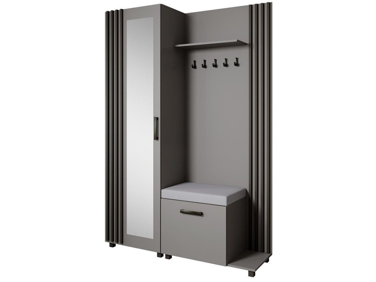 Beautysofa Garderoben-Set Livia – Design, Funktion und Ordnung in Perfektion, (Geräumiger Schuhschrank, mit praktischer Kleiderstange) von Beautysofa