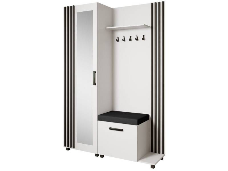 Beautysofa Garderoben-Set Livia – Design, Funktion und Ordnung in Perfektion, (Geräumiger Schuhschrank, mit praktischer Kleiderstange) von Beautysofa