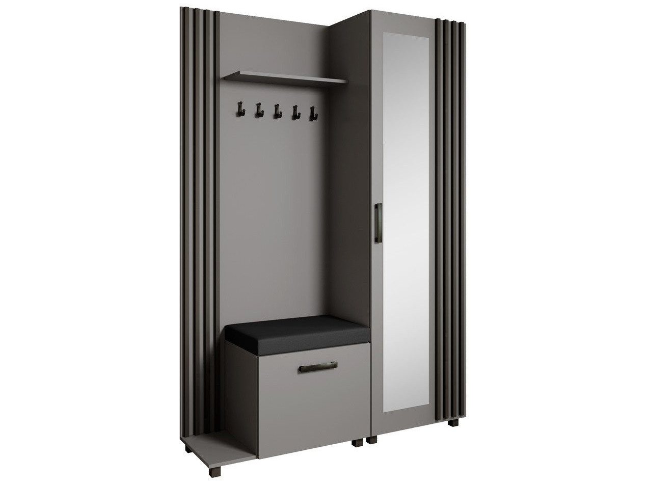 Beautysofa Garderoben-Set Livia – Design, Funktion und Ordnung in Perfektion, (Geräumiger Schuhschrank, mit praktischer Kleiderstange) von Beautysofa