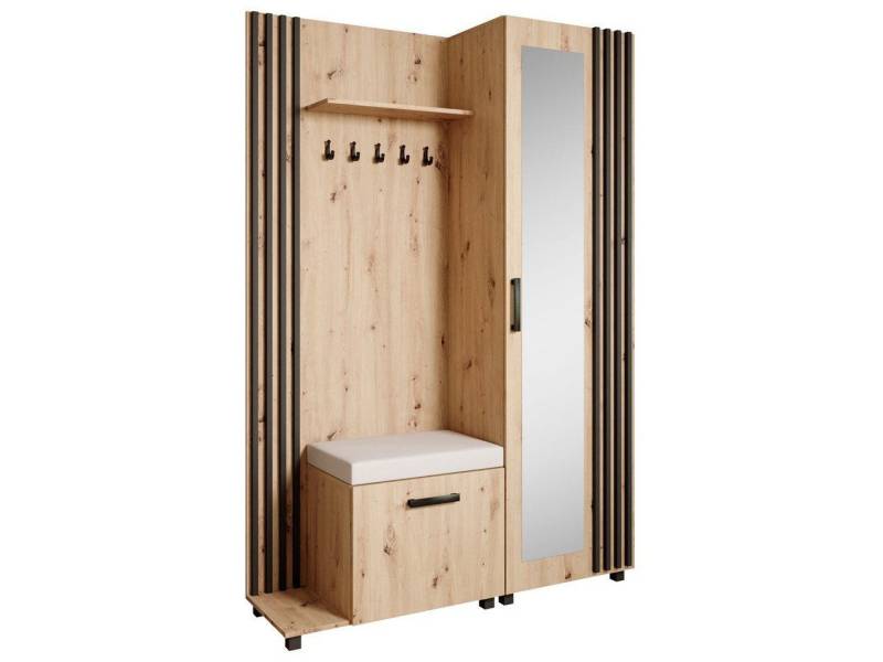 Beautysofa Garderoben-Set Livia – Design, Funktion und Ordnung in Perfektion, (Geräumiger Schuhschrank, mit praktischer Kleiderstange) von Beautysofa