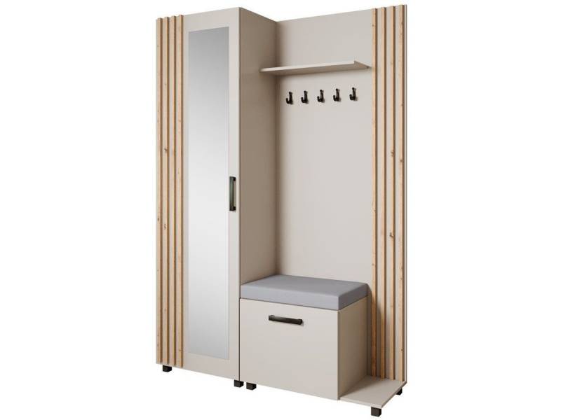 Beautysofa Garderoben-Set Livia – Design, Funktion und Ordnung in Perfektion, (Geräumiger Schuhschrank, mit praktischer Kleiderstange) von Beautysofa