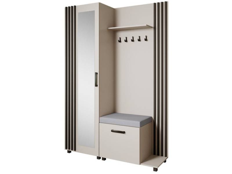 Beautysofa Garderoben-Set Livia – Design, Funktion und Ordnung in Perfektion, (Geräumiger Schuhschrank, mit praktischer Kleiderstange) von Beautysofa