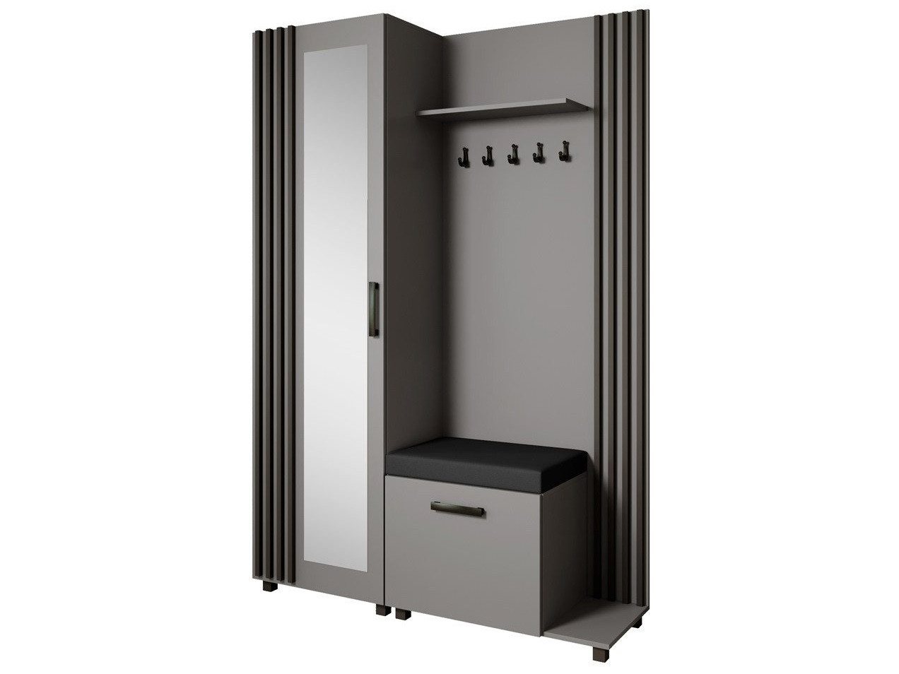 Beautysofa Garderoben-Set Livia – Design, Funktion und Ordnung in Perfektion, (Geräumiger Schuhschrank, mit praktischer Kleiderstange) von Beautysofa