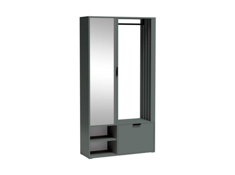 Beautysofa Garderobenschrank LIMO PLUS mit Spiegel – mit oder ohne Sitzpolster – 3 Farben Universell montierbar (links oder rechts) von Beautysofa