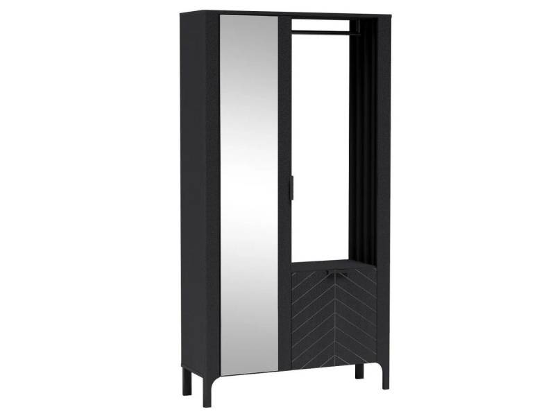 Beautysofa Garderobenschrank LUME mit Spiegel – links oder rechts montierbar Schuhfach, Kleiderstange und Ablagen Beautysofa Garderobenschrank LUME mit Spiegel – links oder rechts montierbar Schuhfach, Kleiderstange und Ablagen von Beautysofa