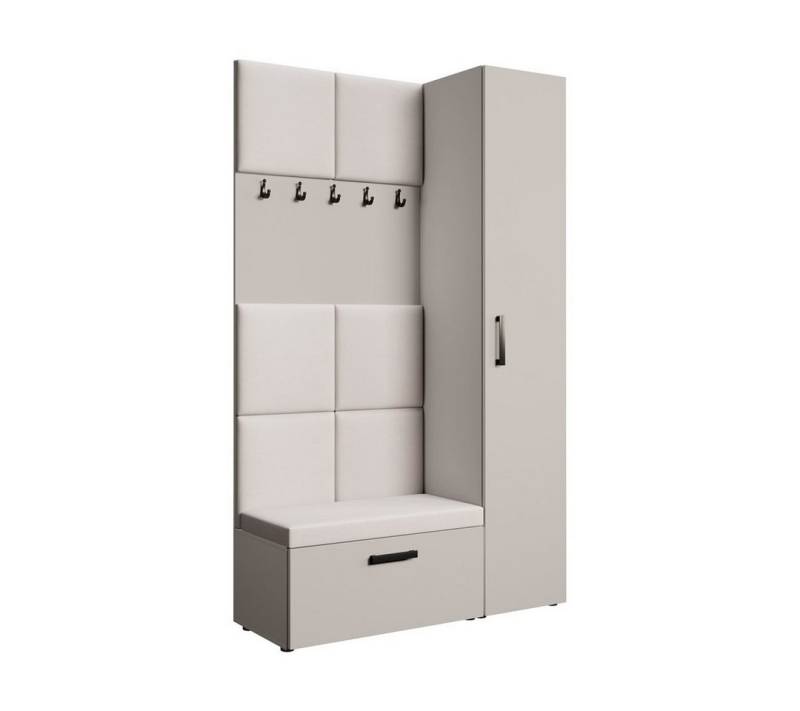 Beautysofa Garderobenschrank mit schmalem eintürigen Kleiderschrank mit Kleiderstange MARGARET I+IV (in 2 Breiten zur Auswahl) mit schmalem 1-türigen Kleiderschrank von Beautysofa