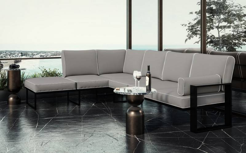 Beautysofa Gartenlounge-Set VERDINO - Gartenecksofa, mit Metallrahmen, wasserdichtes Gewebe Beautysofa Gartenlounge-Set VERDINO - Gartenecksofa, mit Metallrahmen, wasserdichtes Gewebe von Beautysofa