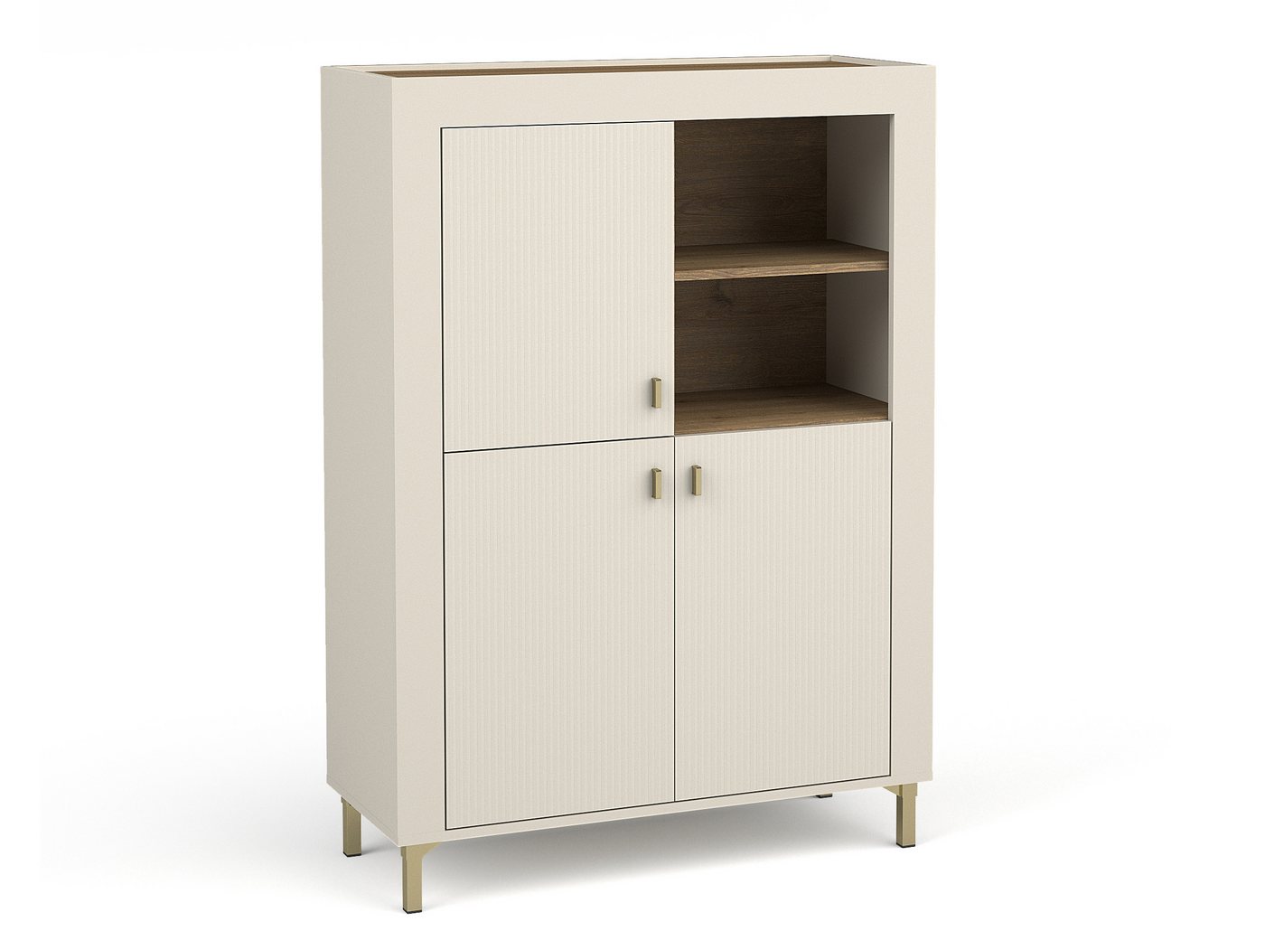 Beautysofa Hochkommode MONTA mit 3 Türen (Modernes Design, hochwertige Verarbeitung), viel Stauraum von Beautysofa