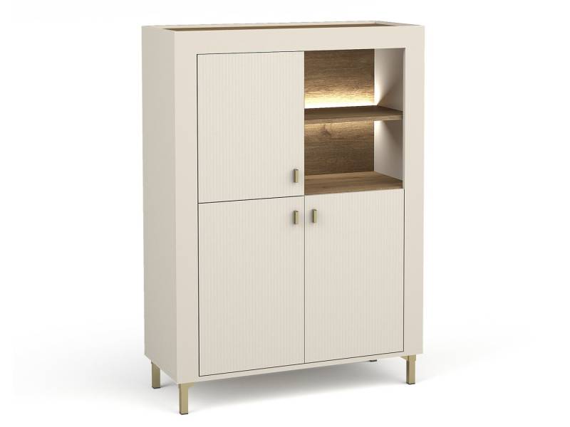 Beautysofa Hochkommode MONTA mit 3 Türen (Modernes Design, hochwertige Verarbeitung), viel Stauraum von Beautysofa