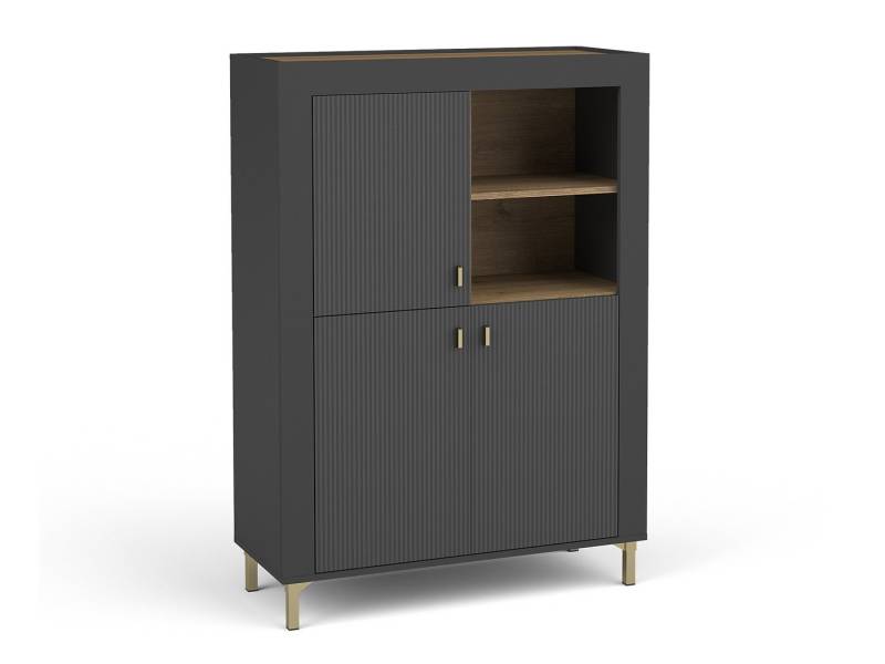 Beautysofa Hochkommode MONTA mit 3 Türen (Modernes Design, hochwertige Verarbeitung), viel Stauraum von Beautysofa