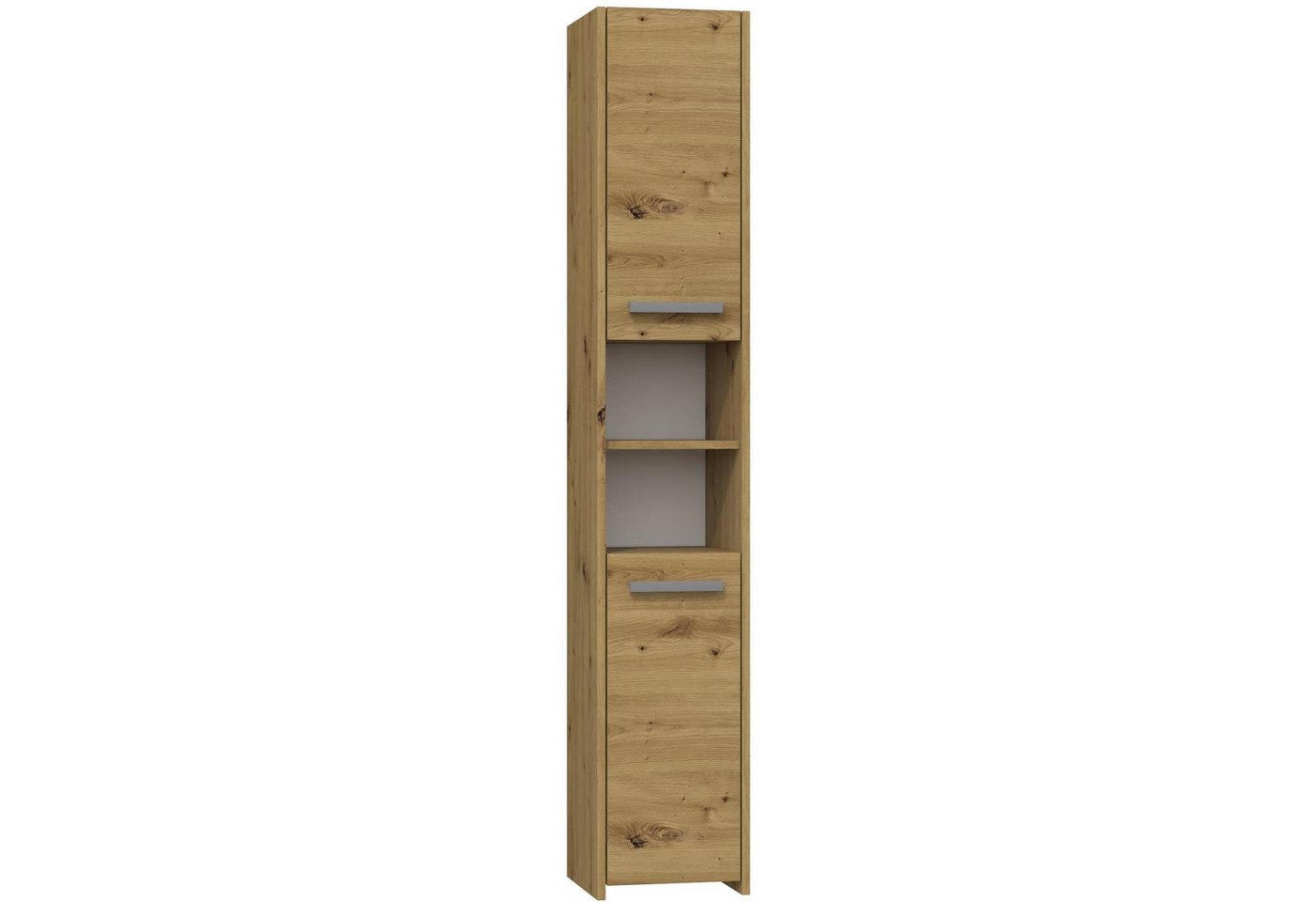 Beautysofa Hochschrank Lago I (modernes Regale für Badezimmer, 30 cm breit Badezimmerschrank) mit zwei Drehtüren von Beautysofa