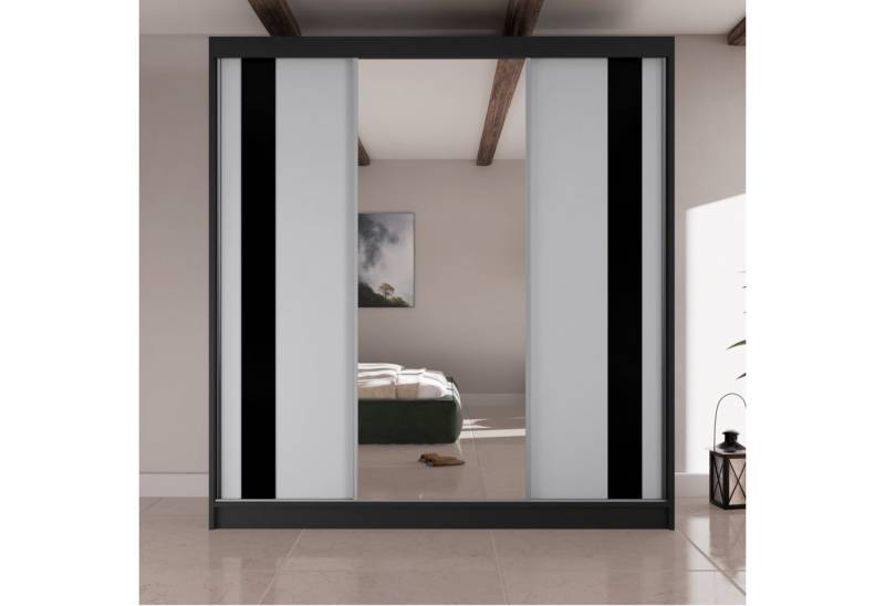 Beautysofa Kinderkleiderschrank COMO II Breite:200cm, mit Spiegel, mit Schubladen von Beautysofa