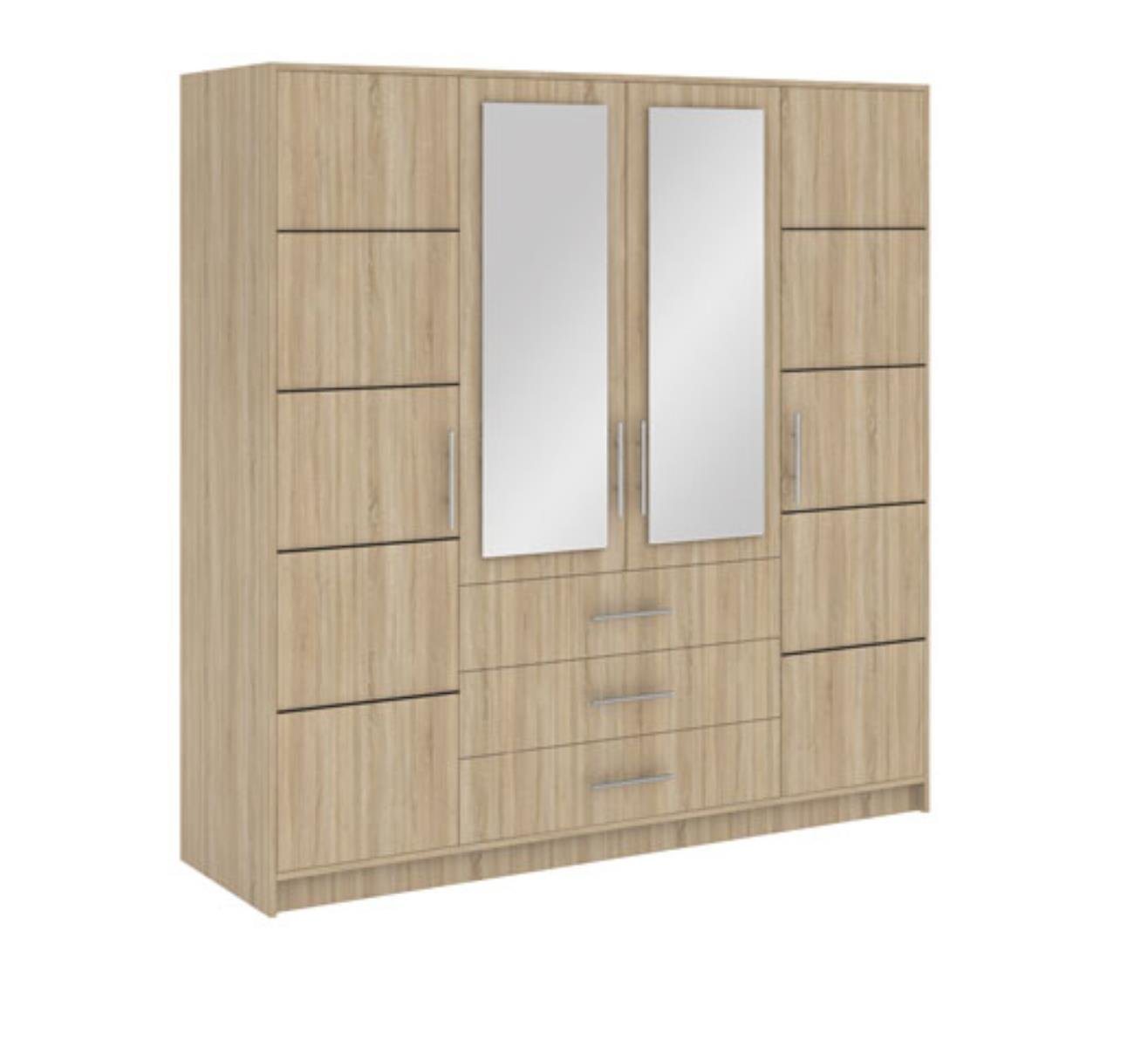 Beautysofa Kleiderschrank Kleiderschrank mit 4 türen BALI D4 Garderobenschrank mit Spiegel Beautysofa Kleiderschrank Kleiderschrank mit 4 türen BALI D4 Garderobenschrank mit Spiegel von Beautysofa