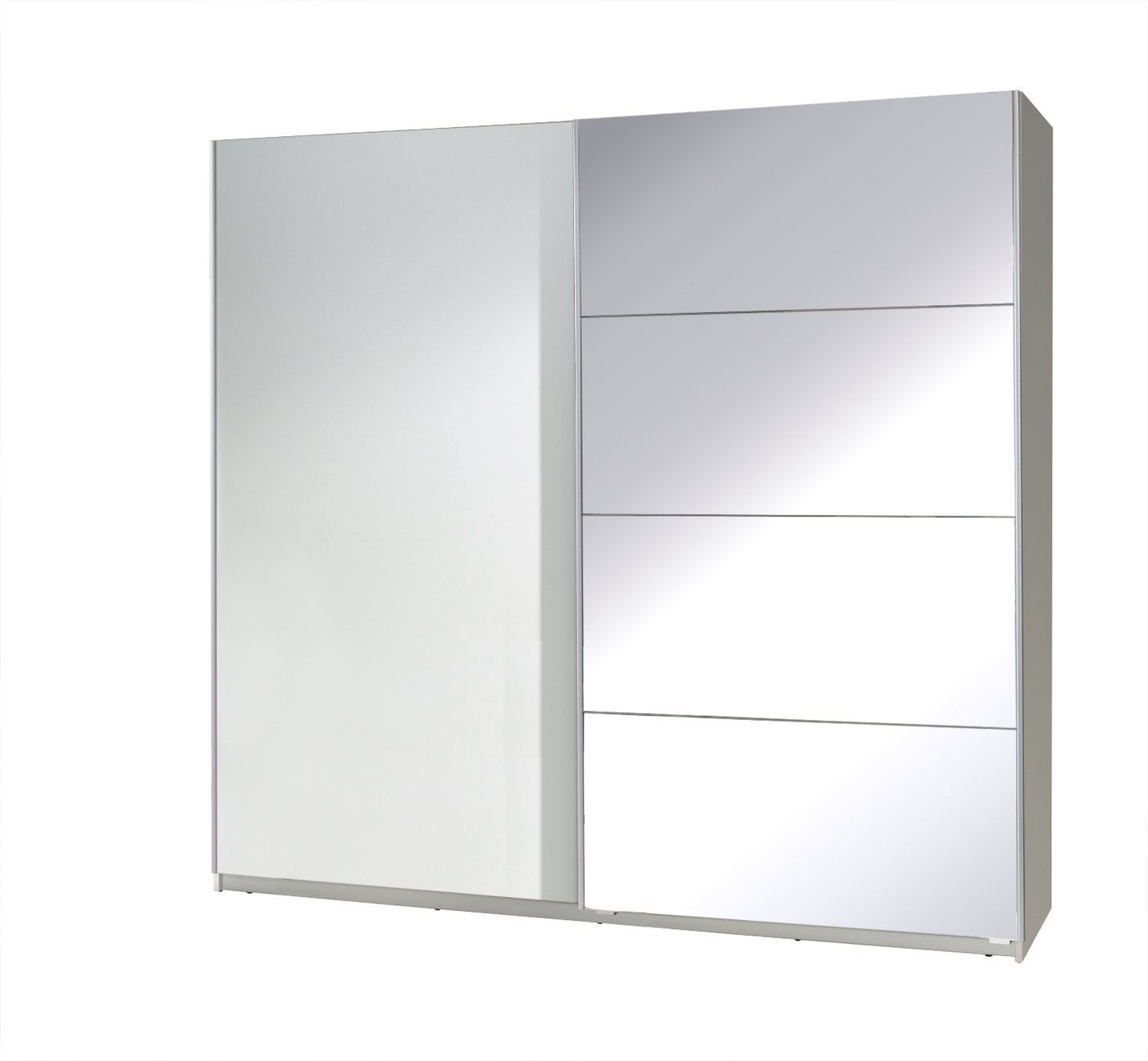 Beautysofa Kleiderschrank Moderner, stilvoller, geräumiger Schrank mit Spiegeltüren TWISTER III (2 Kleiderstangen) B:225/H:211/T:63CM von Beautysofa