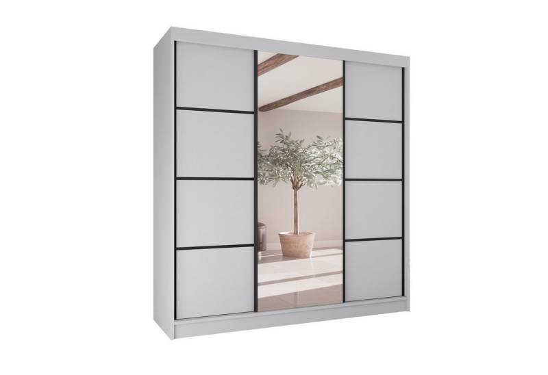 Beautysofa Kleiderschrank VILO II Breite:200cm, mit Spiegel und Schubladen, viele Farbvarianten von Beautysofa