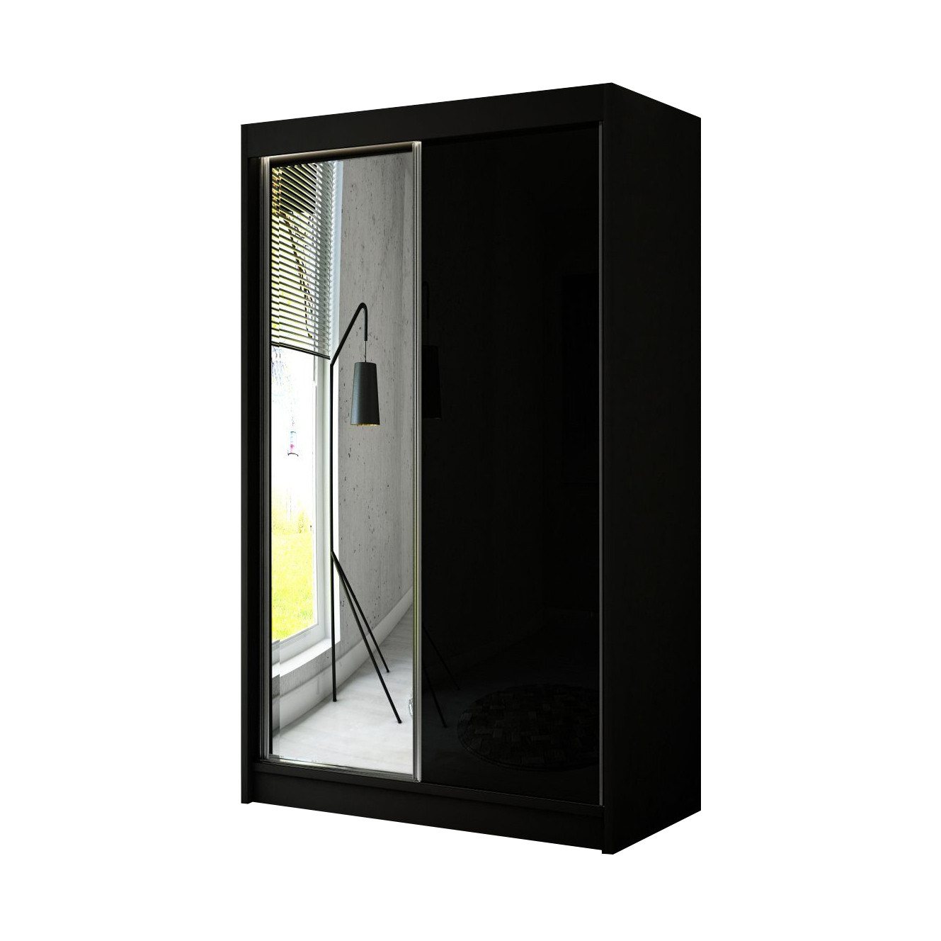 Beautysofa Kleiderschrank Velen (Kleiderstange, Regale, Spiegel) Spiegelschrank mit Möbelglas von Beautysofa