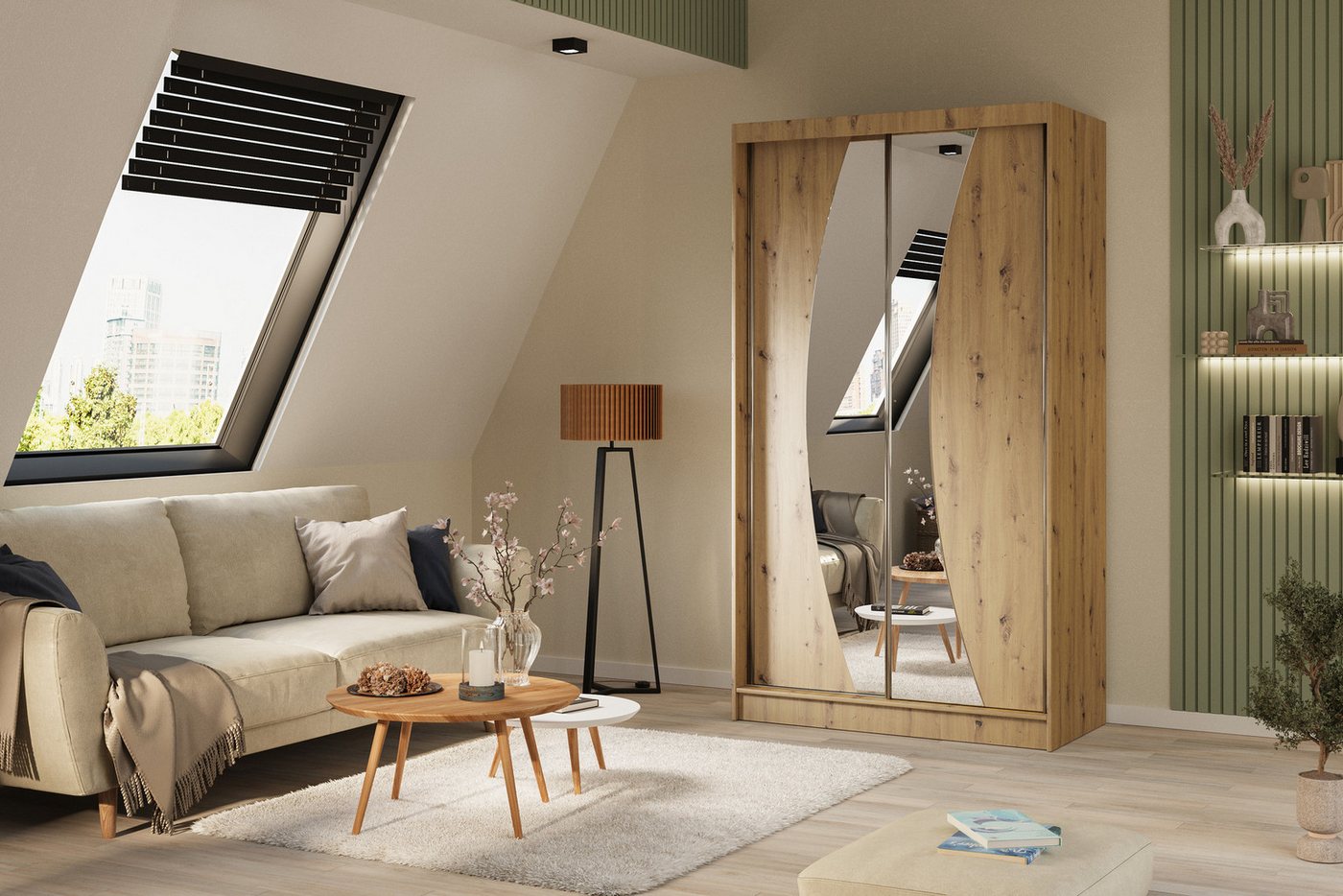 Beautysofa Kleiderschrank Vox mi Schiebtüren von Beautysofa