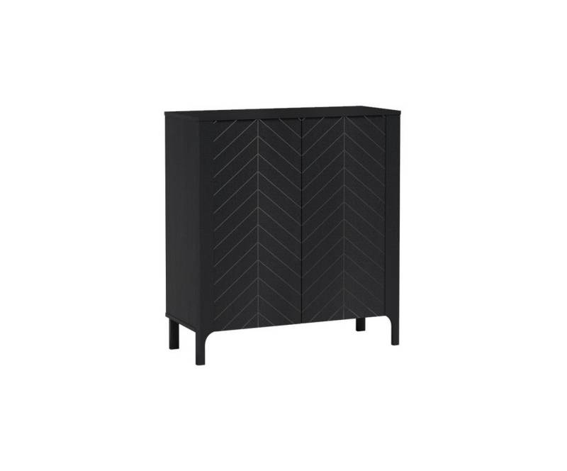 Beautysofa Kommode LUME MM-2 mit 2 Türen und Fischgrätenmuster, mit Push-to-Open und Soft-Close, grifflos von Beautysofa