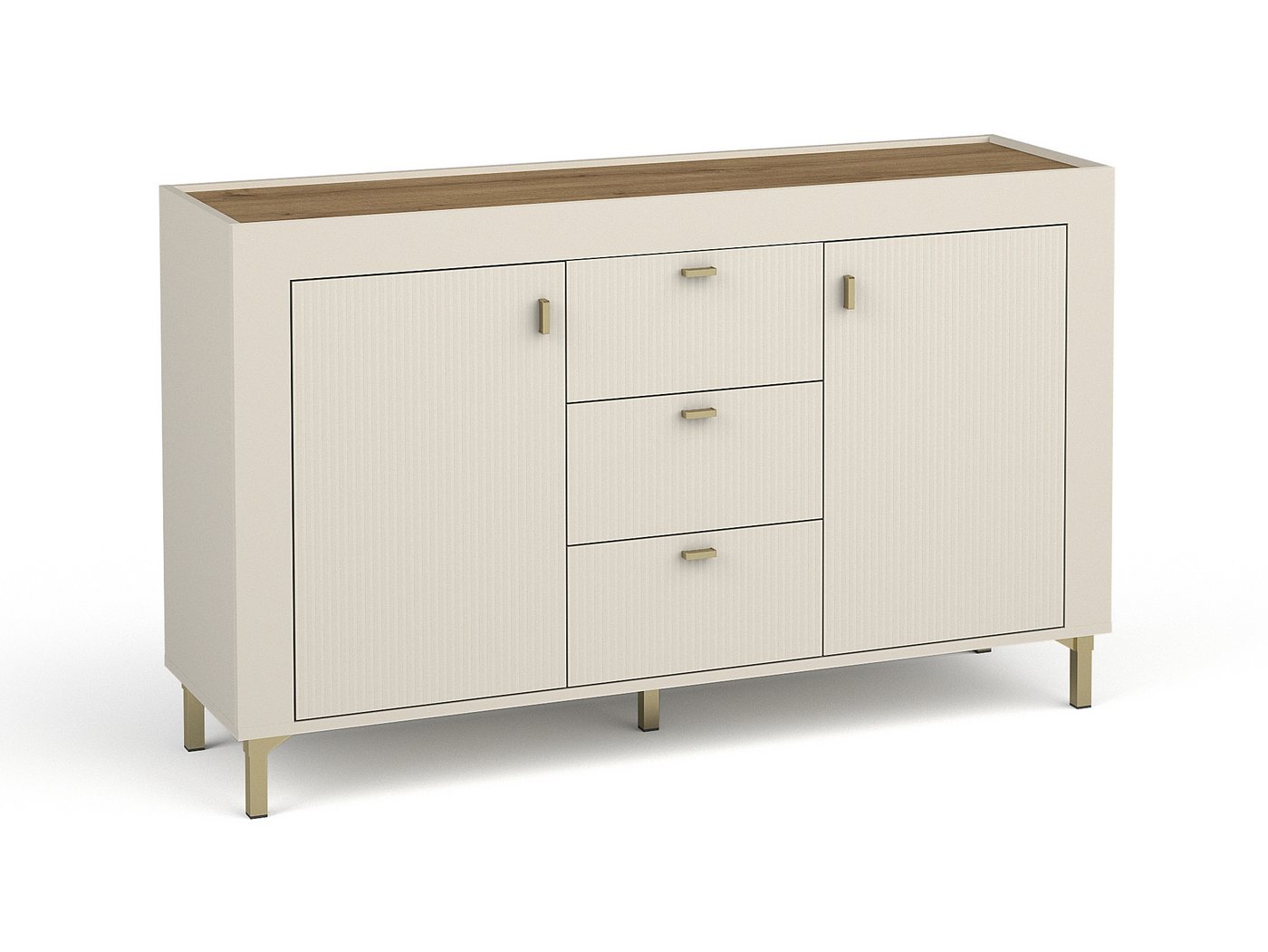 Beautysofa Kommode MONTA mit 2 Türen und 3 Schubladen (Modernes Design, viel Stauraum) von Beautysofa