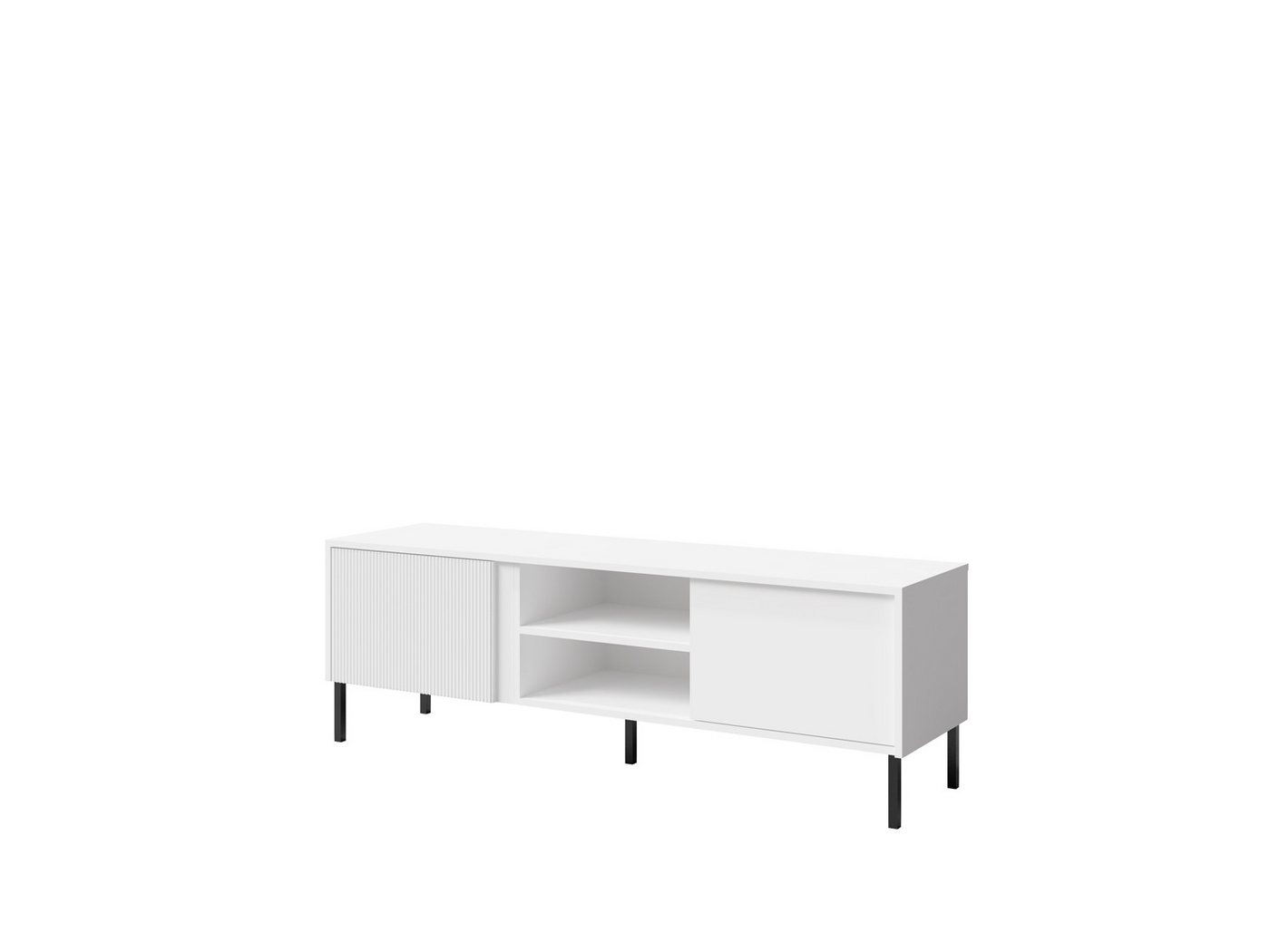 Beautysofa Kommode Modernes elegantes stilvolles großes RTV-Kabinett weiß Mia 06 (ABS-geschützte Kanten), B:150/H:50/T:41 cm, Möbel aus MDF-Platten von Beautysofa