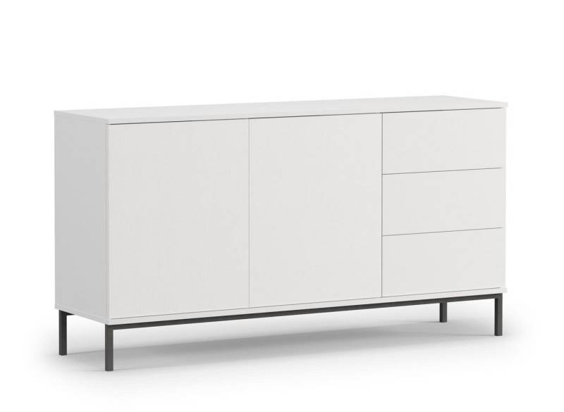 Beautysofa Kommode Querty (mit 3x Schubladen, Breite 150 cm), mit "push to open" -Methode, zweitürig Sideboard von Beautysofa