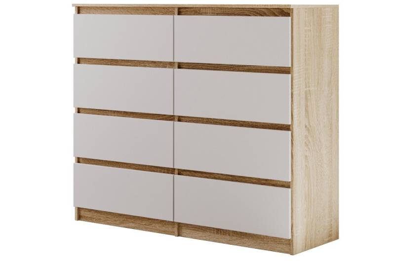 Beautysofa Kommode mit acht Schubladen LEMON, Breite: 120cm oder 140cm, viele Farbvarianten, mit 8 Schubladen von Beautysofa