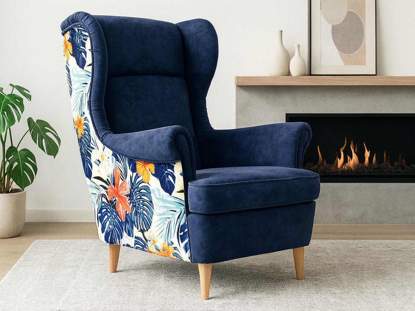 Beautysofa Ohrensessel Havana im skandinavischen Stil (hoher Rückenlehne & modernem Design), 4 trendige Farben zur Auswahl von Beautysofa