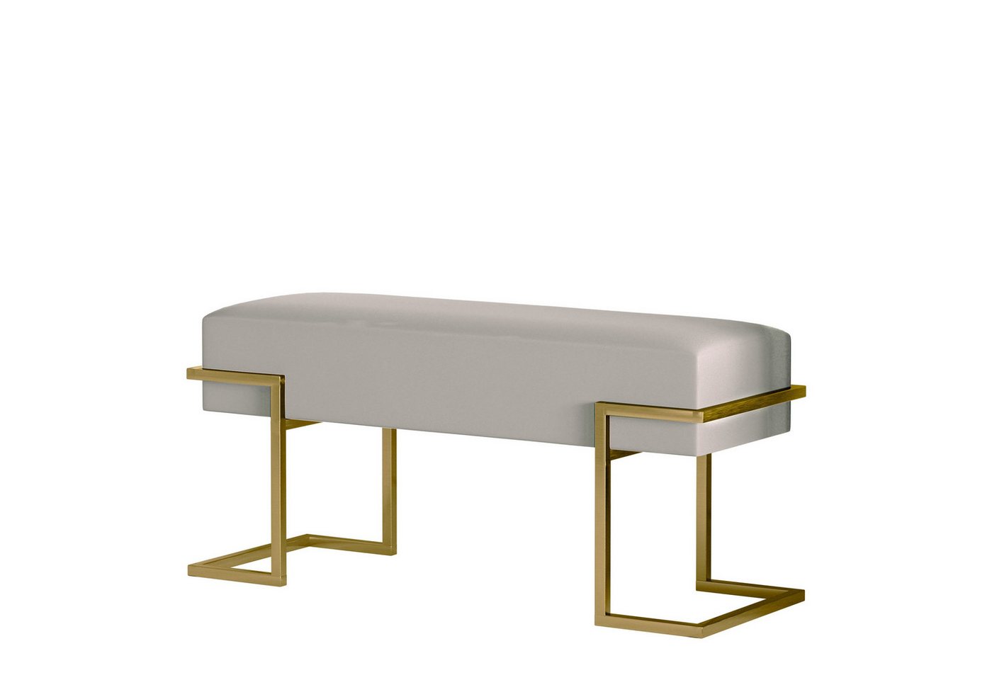 Beautysofa Polsterbank CARMEN (modernes Bank aus velurstoff, Breite 80/ 100 cm), mit Metallgestell in Golden / Chrom / Weiß / Schwarz von Beautysofa