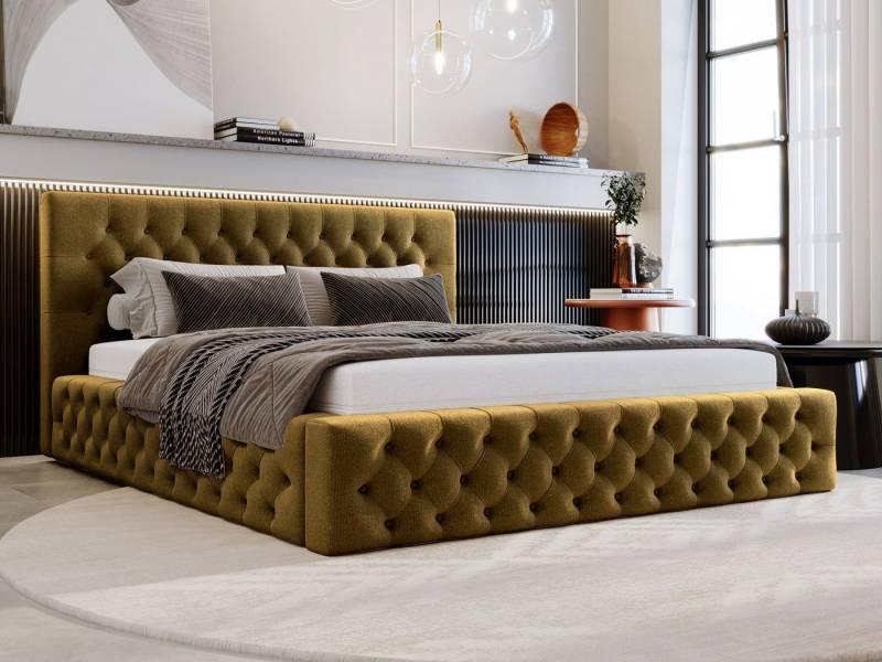 Beautysofa Polsterbett BALI (3 Größen zur Auswahl: 140/160/180 x 200 cm), mit Bettkasten von Beautysofa