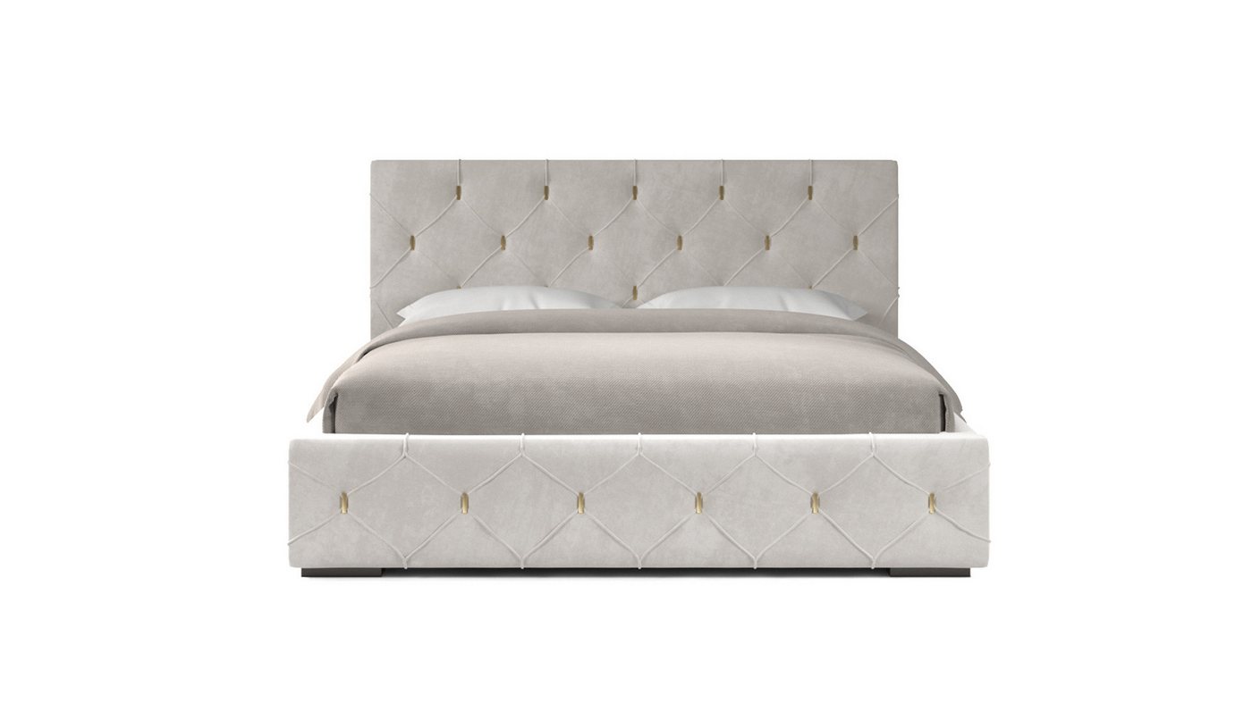 Beautysofa Polsterbett MALTA (3 Größen zur Auswahl: 140/160/180 x 200 cm), mit Bettkasten von Beautysofa