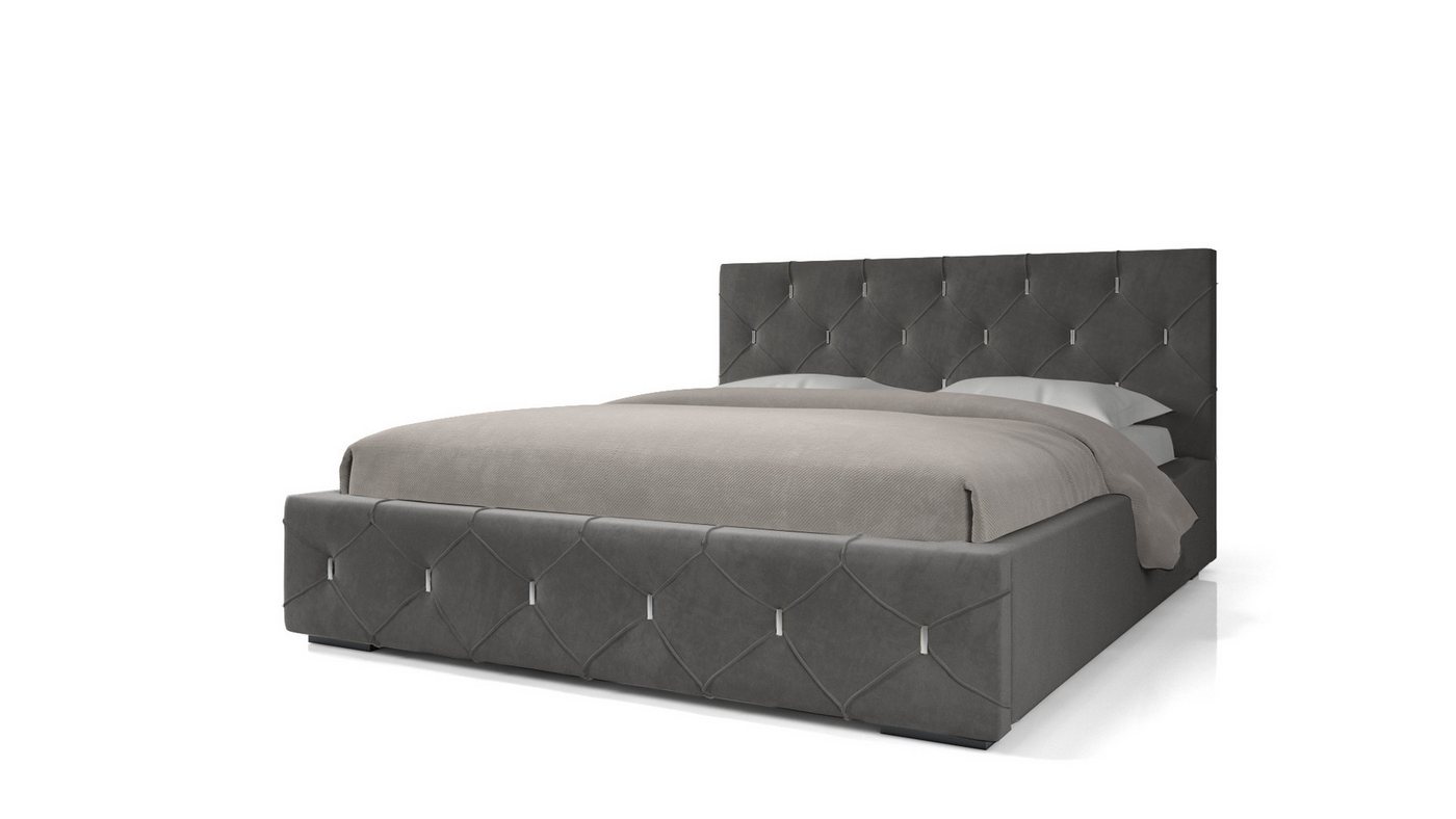 Beautysofa Polsterbett MALTA (3 Größen zur Auswahl: 140/160/180 x 200 cm), mit Bettkasten von Beautysofa