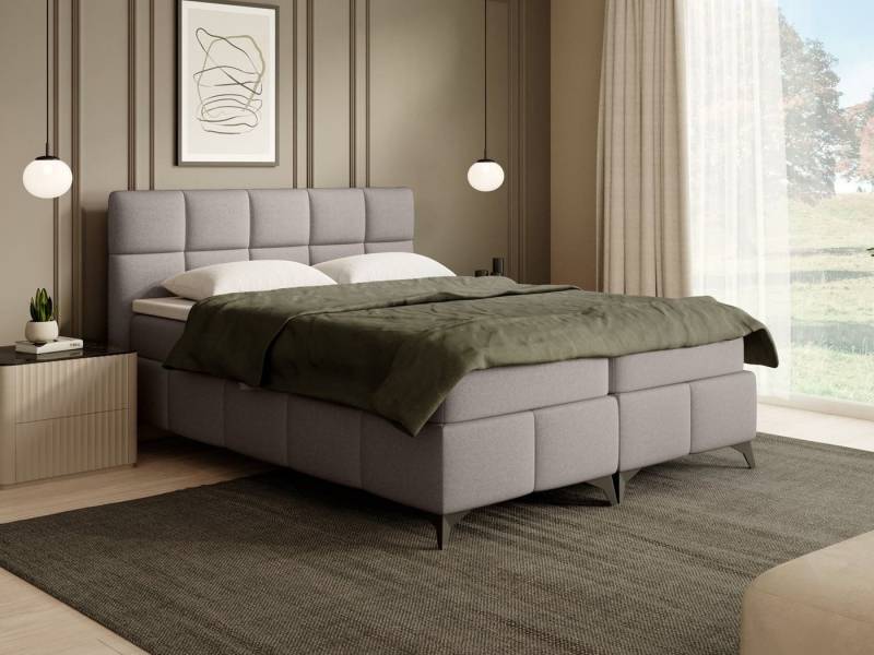 Beautysofa Polsterbett mit Bettkasten SOLIDO (ink. Federkernmatratze, Topper, Bettkasten), inklusive Federkernmatratze, mit Topper, zwei Bettkasten von Beautysofa