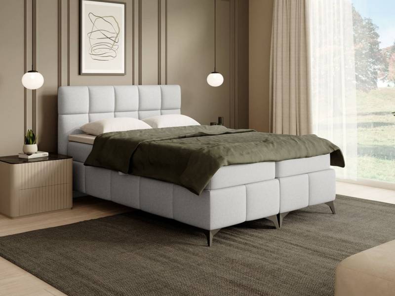 Beautysofa Polsterbett mit Bettkasten SOLIDO (ink. Federkernmatratze, Topper, Bettkasten), inklusive Federkernmatratze, mit Topper, zwei Bettkasten von Beautysofa