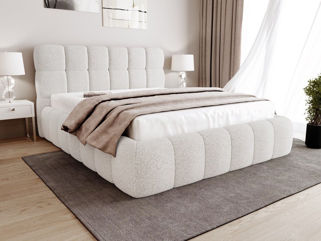 Beautysofa Polsterbett CLEO mit Bettkasten und Rahmen, mit oder ohne Matratze von Beautysofa