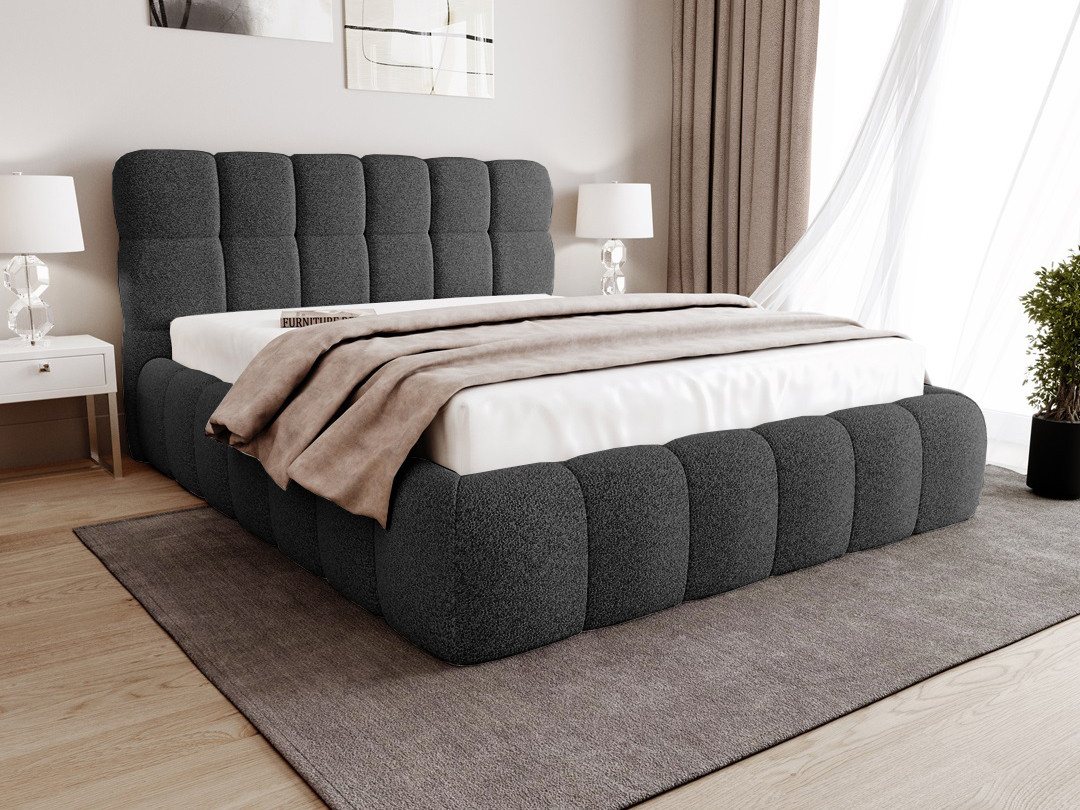 Beautysofa Polsterbett CLEO mit Bettkasten und Rahmen, mit oder ohne Matratze von Beautysofa