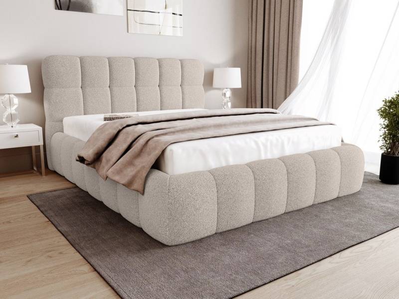 Beautysofa Polsterbett CLEO mit Bettkasten und Rahmen, mit oder ohne Matratze von Beautysofa