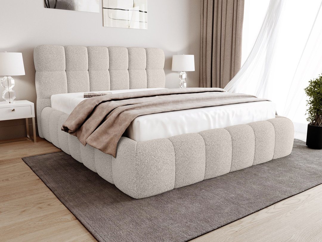 Beautysofa Polsterbett CLEO mit Bettkasten und Rahmen, mit oder ohne Matratze von Beautysofa